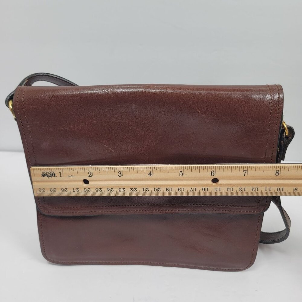 Moscardini Women's Brown Leather Crossbody Bag Made In Italy - Picture 12 of 12